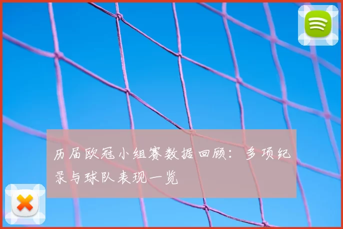 历届欧冠小组赛数据回顾：多项纪录与球队表现一览