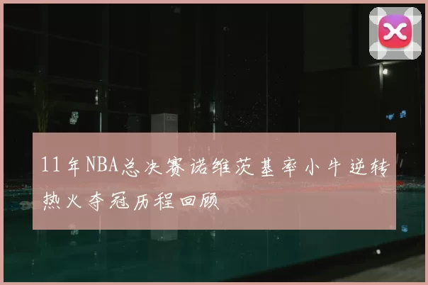11年NBA总决赛诺维茨基率小牛逆转热火夺冠历程回顾