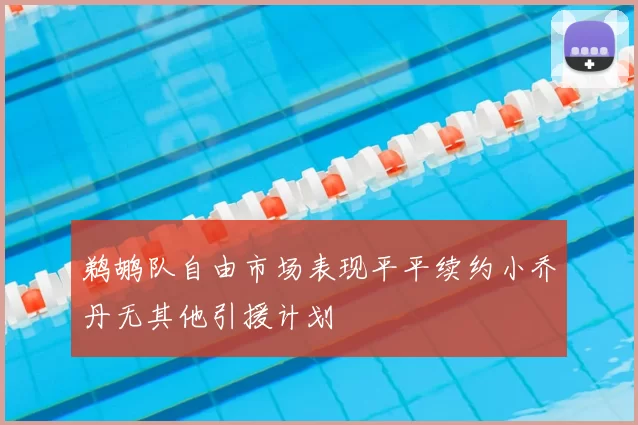 鹈鹕队自由市场表现平平续约小乔丹无其他引援计划